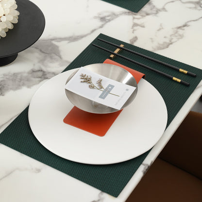 Creative Weaving Leather Placemat Waterproof