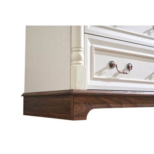 US Local 7 Drawer Dresser Chest For Bedroom With Wooden Base And Riser Trim, Wooden Rustic Rustic Chest Of Drawers, Storage Dresser For Bedroom, Living Room