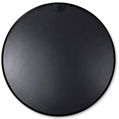US Local 32 Inch Black Metal Framed Round Bathrrom Mirror For Wall.