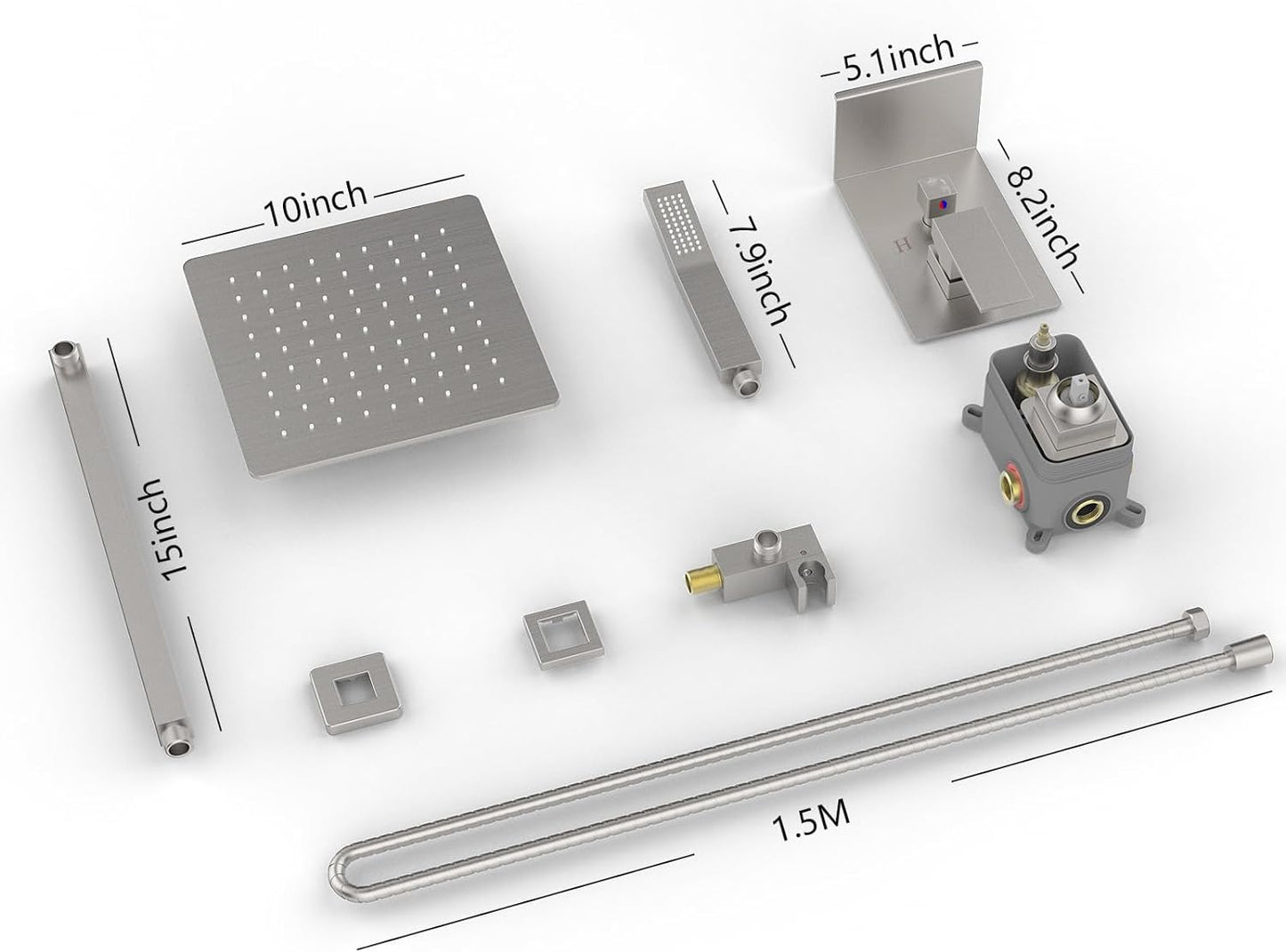 US Local Rainwater Shower System With Storage Rack, Unable To Ship On Weekends