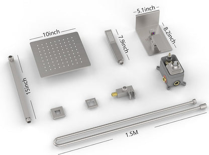 US Local Rainwater Shower System With Storage Rack, Unable To Ship On Weekends
