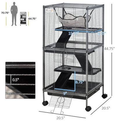 US Local Metal Critter Cage Rolling Large Ferret Cage