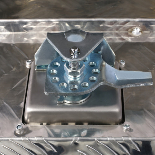 US Local 24inch Aluminum Tool Box,heavy Duty Truck Bed Tool Box,outdoor Trailer Pickup Storage Tool Box,RV Storage Organizer,underbody Box W  Lock Keys,silver