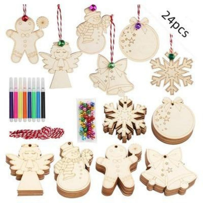 US Local Wooden Christmas Ornaments Blank Wooden Discs With Holes