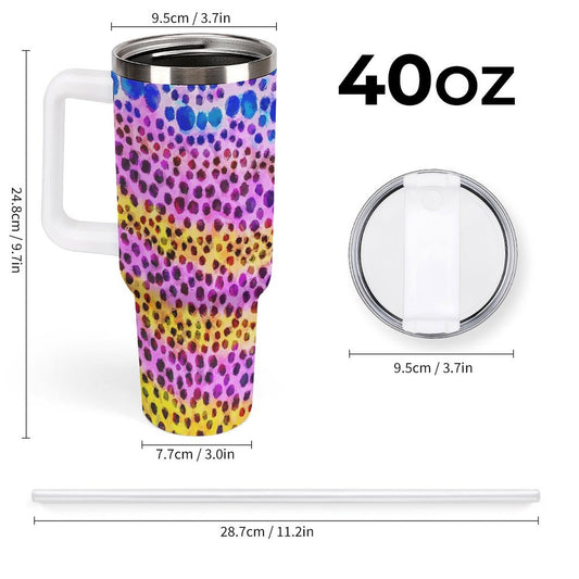PHDT00399 POD US Local Tumbler 40 oz Large Capacity Car Cup Leopard
