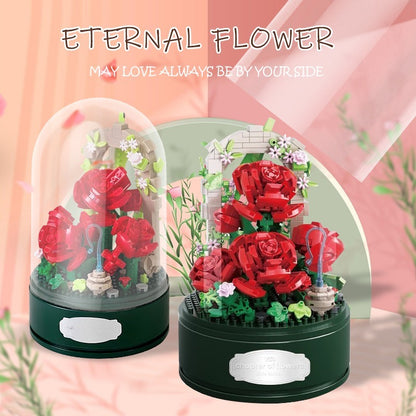 US Local Encounter A Rose Music Box With A Transparent Cover, A Rotating Music Pedestal