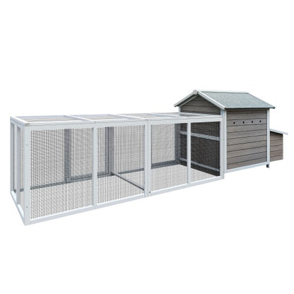 US Local 118 Inch Wooden Chicken Coop Outdoor Hen Coop Poultry Cage