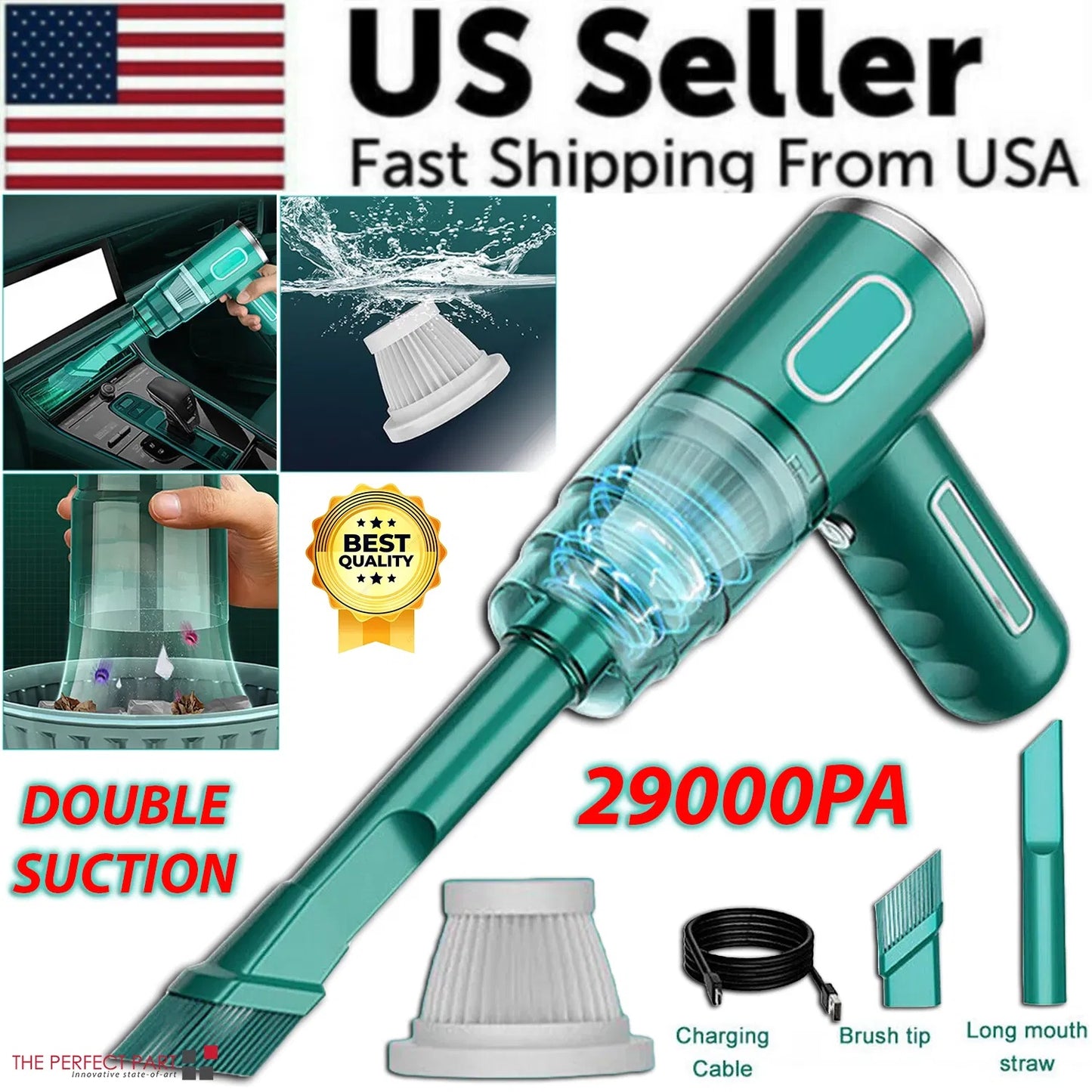 US Local 29000PA Cordless Hand Held Vacuum Cleaner Mini Portable Car Auto Home Wireless