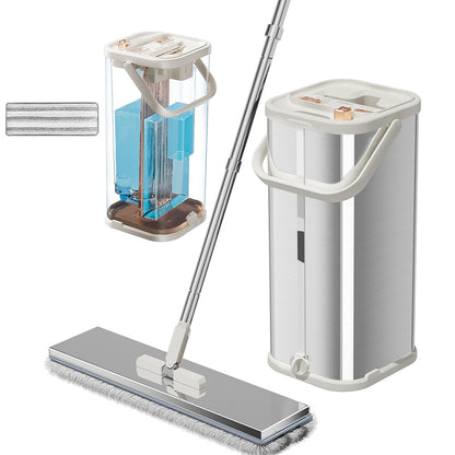 US Local Separates Dirty Water Mop, Flat Mop And Bucket For Home With  Extra Refills, Stainless Steel Mop And Bucket With Wringer