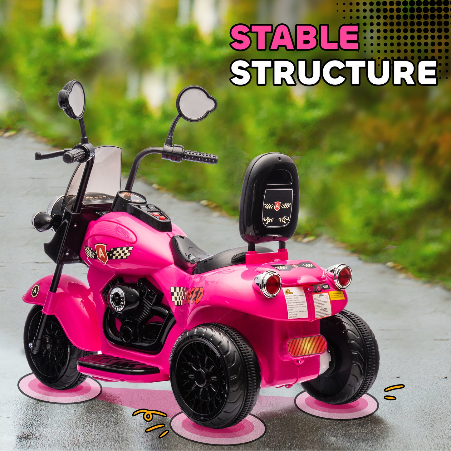 US Local 6V 3 Wheel Electric Motorcycle for Kids