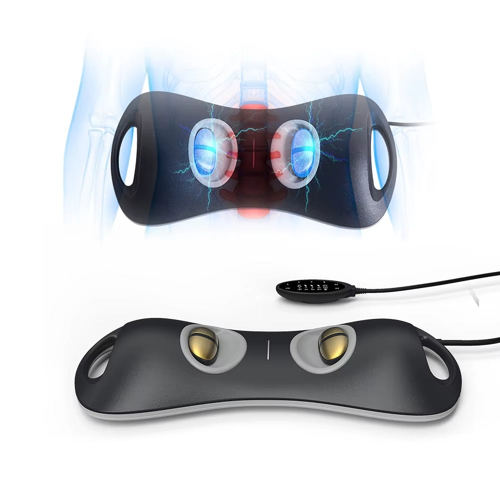 US Local Kneading Electric Lumbar Heat Traction Back Massager Lumbar Massage Back Stretcher