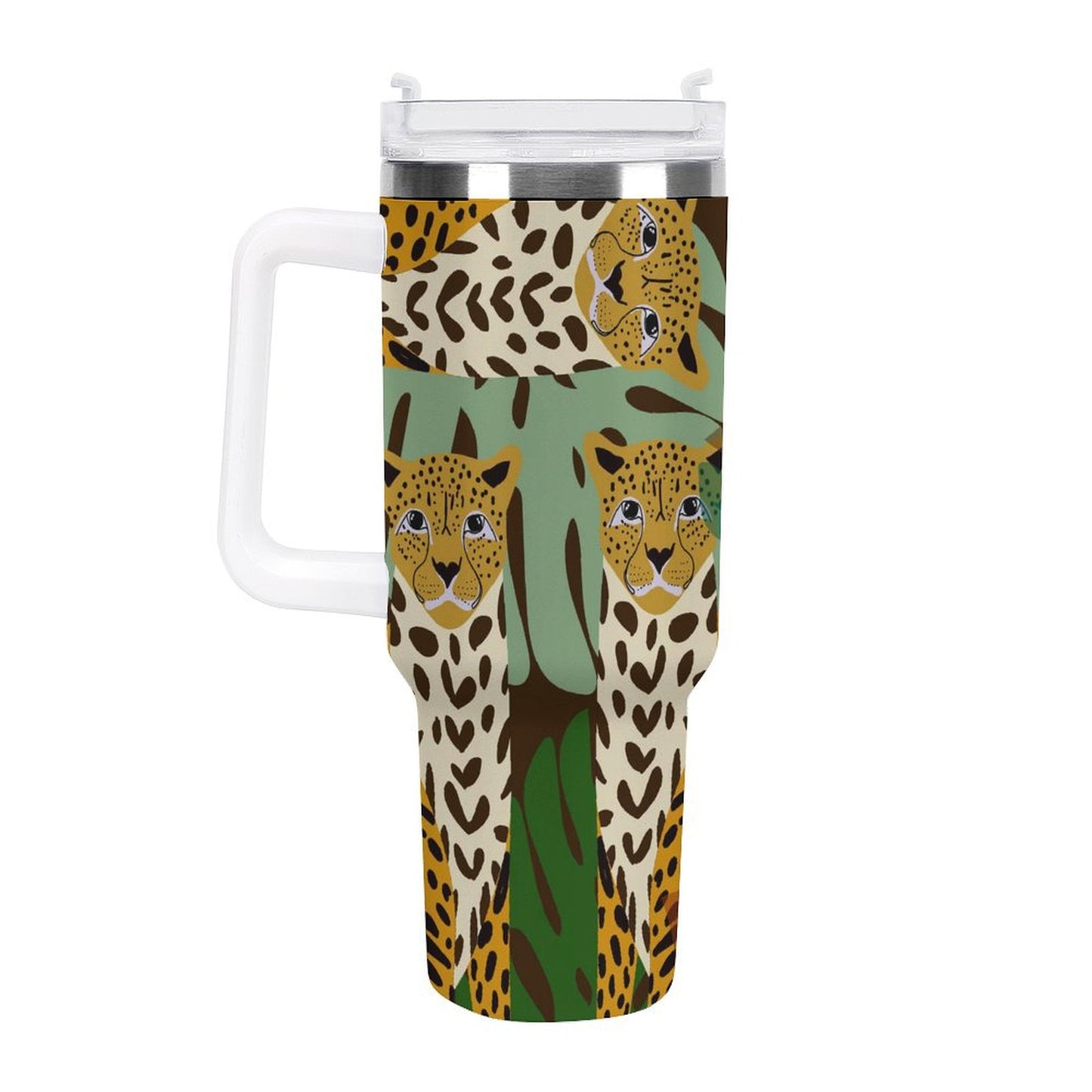 PHDT00405 POD US Local Tumbler 40 oz Large Capacity Car Cup Leopard