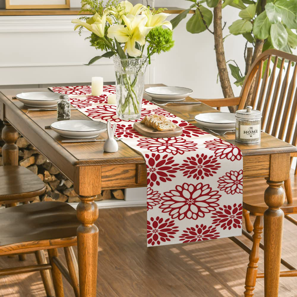 Art Table Runner Farmhouse Polyester Tablecloth