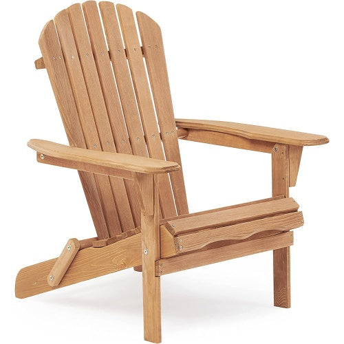 US Local Wooden Outdoor Folding Adirondack Chair 2 Piece Set Of Wooden Lounge Patio Chairs
