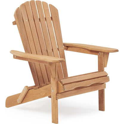 US Local Wooden Outdoor Folding Adirondack Chair 2 Piece Set Of Wooden Lounge Patio Chairs