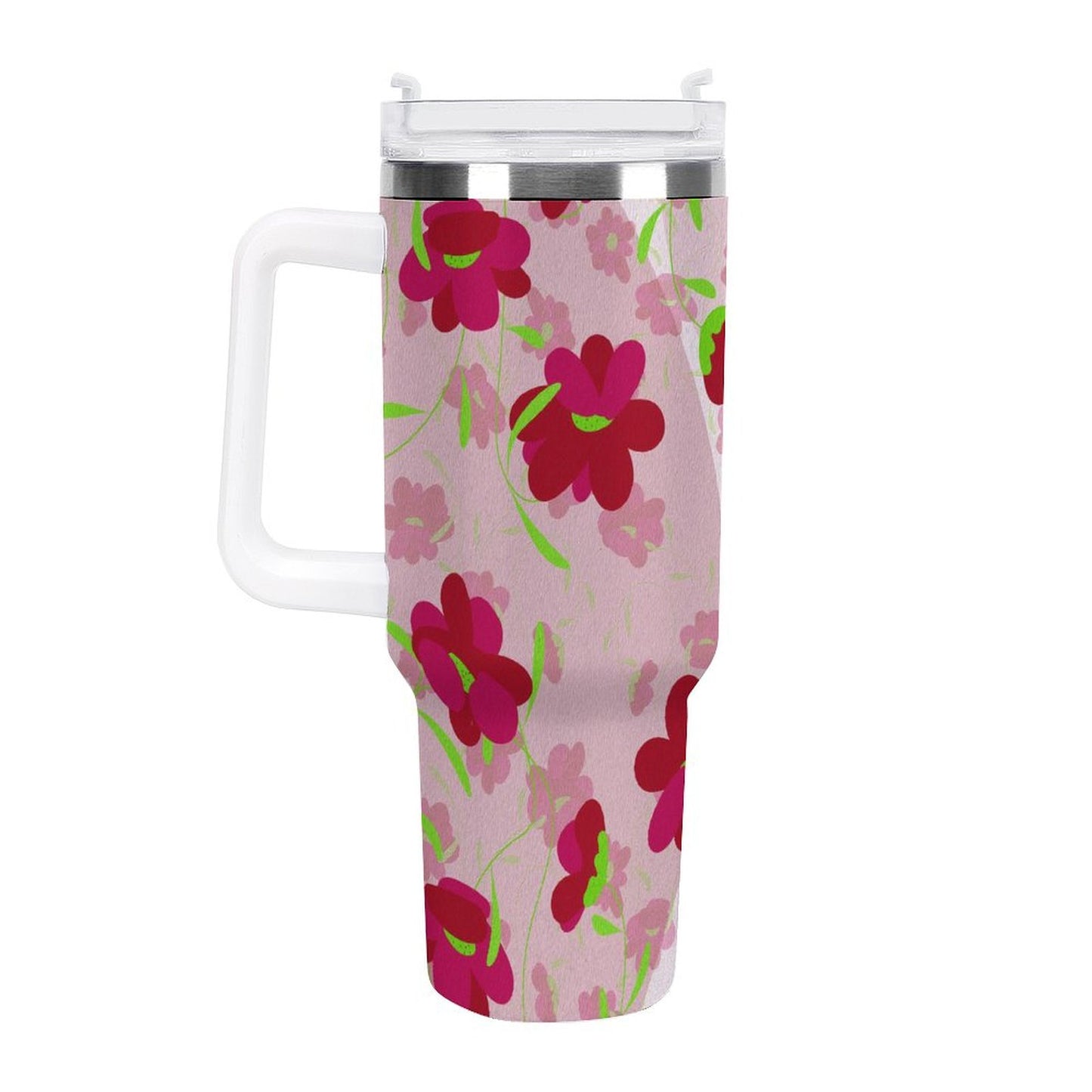PHDT00029 POD US Local Tumbler 40 oz Large Capacity Car Cup Rose Saffron, Noble,  Flowers
