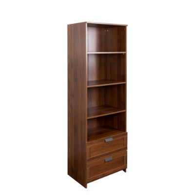 US Local Bookshelf With Drawers, 70.87 Tall, 4 Shelf, Modern, Home Office, Living Room, Study