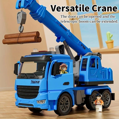 US Local Children's Small Yellow Crane Toy With Light And Sound Perfect Children's Construction Toy Car Children's Holiday Gift Birthday Gift