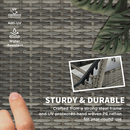 US Local Outdoor Chaise Lounge, 5-Level Adjustable Backrest Rattan Pool Lounge Chair With Wheels, Cushion & Headrest, Black