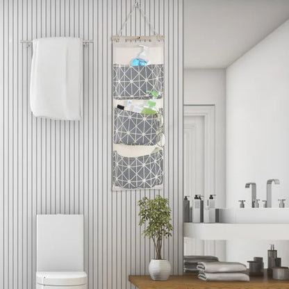 US Local Wall Mounted Storage Bag Door Closet Hanging Storage Bag Organizer Waterproof 3 Pockets Pouch