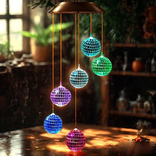US Local 1 pc Color Changing Solar Wind Chime LED Hanging Light For Garden Terrace Yard Decoration