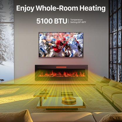 US Local Electric Fireplace Heater With Remote Control