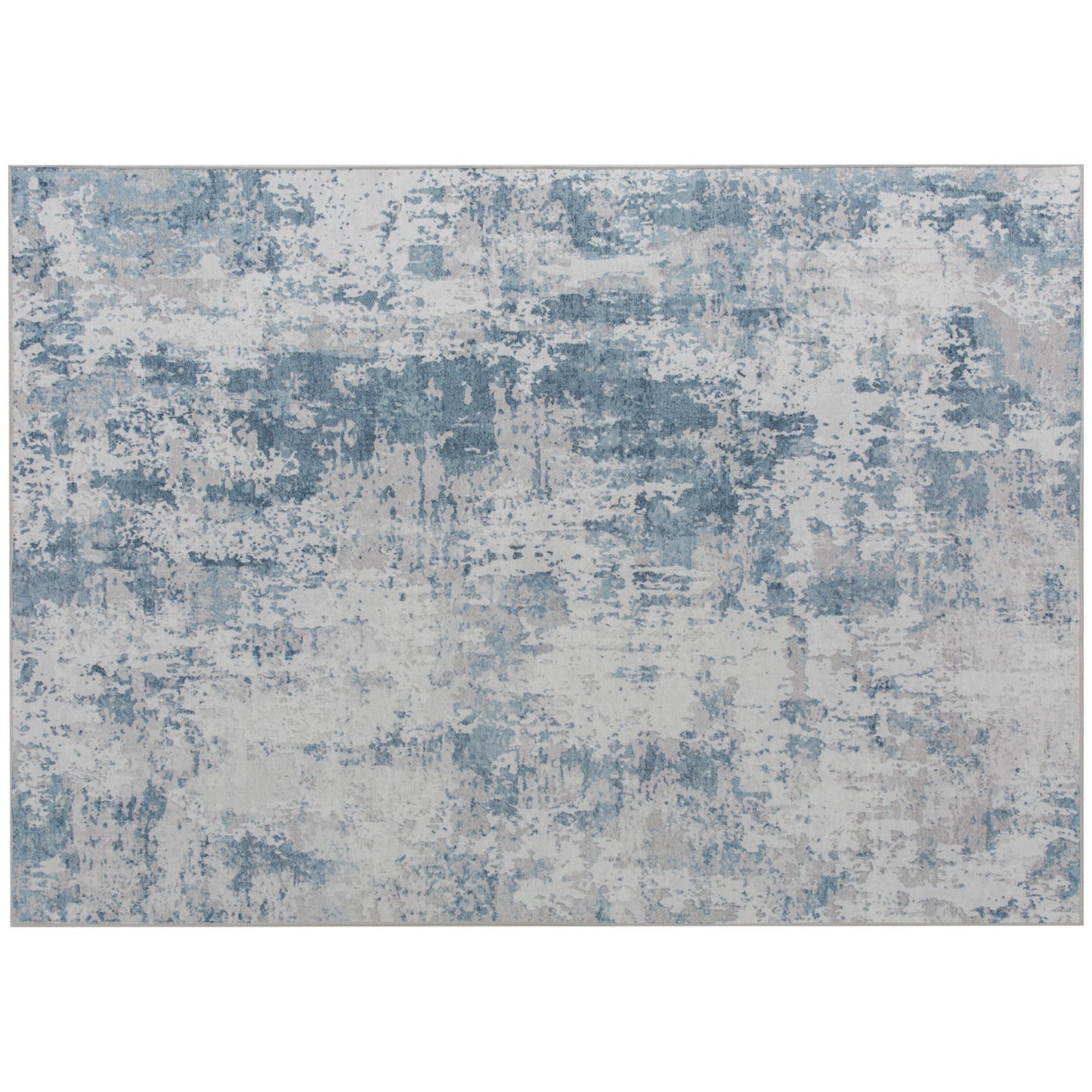 US Local Area Rug 8x10, Machine Washable Rug, Non-Slip Modern Abstract Floor Carpet For Living Room, Bedroom, Dining Room, Blue