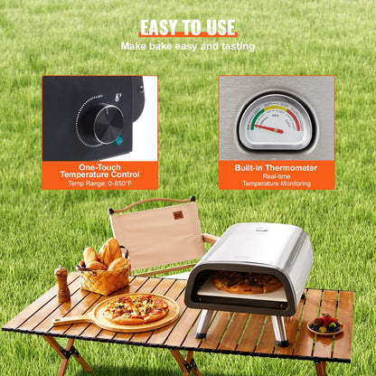 US Local Electric Pizza Oven Countertop Pizza Maker For 12" Pizza Indoor & Outdoor