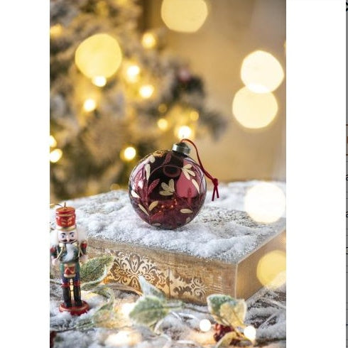 US Local D3.9 Christmas Ball Ornaments, Glass Decorative Hanging Ball Christmas Tree Ornaments For Holiday Party Decorations, Set Of 6