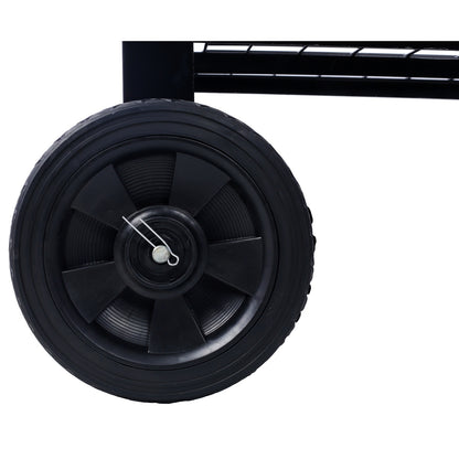 US Local Products Elevated Mobile Raised Ergonomic Metal Planter Garden Bed For Backyard, Patio W Wheels, Low