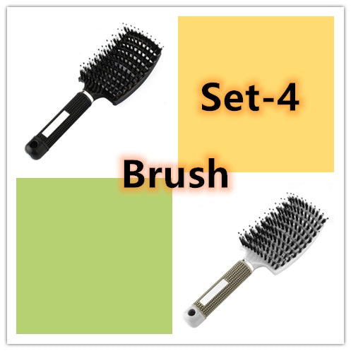 US Local Hairbrush Anti Klit Brushy Haarborstel Women Detangler Hair Brush Bristle Nylon Scalp Massage  Teaser Hair Brush Comb