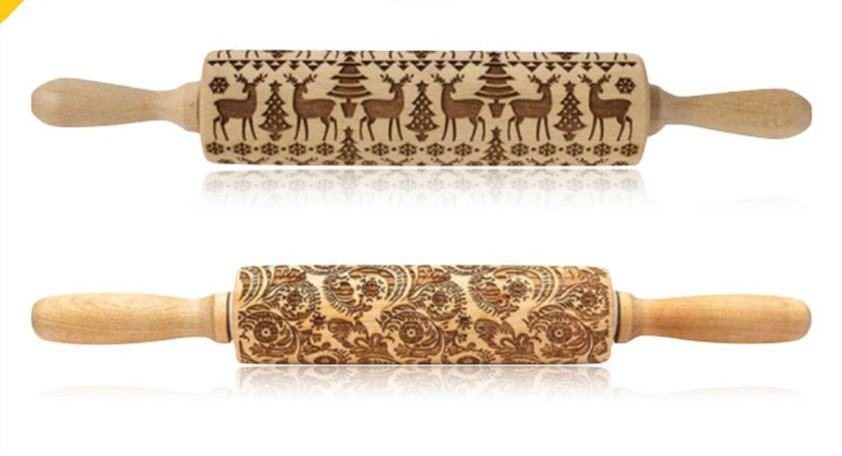 USA Local Rolling Pin Christmas Embossing