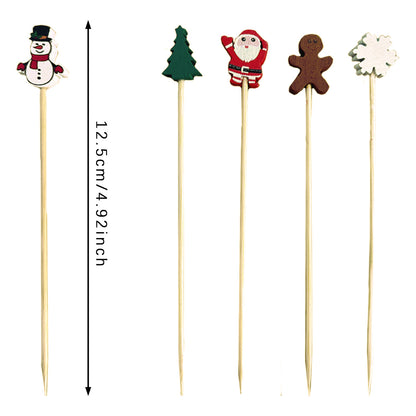 US Local One Hundred  Pieces Christmas Cocktail Picks