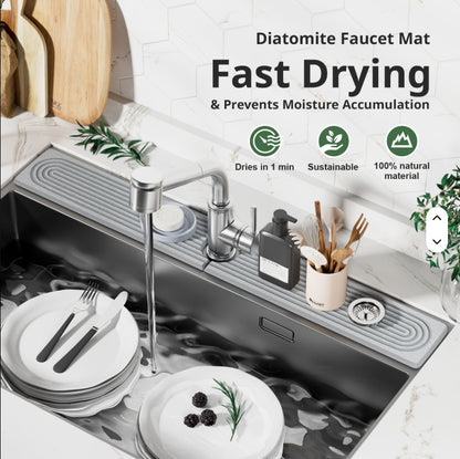 US Local Diatomaceous Earth Sink Tray Stone Home Sink Caddy Kitchen Instant Dry Sink Organizer