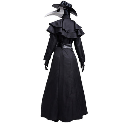 US Local Halloween Medieval Steam Punk Plague Doctor Costume Beak Crow Long Mouth Mask