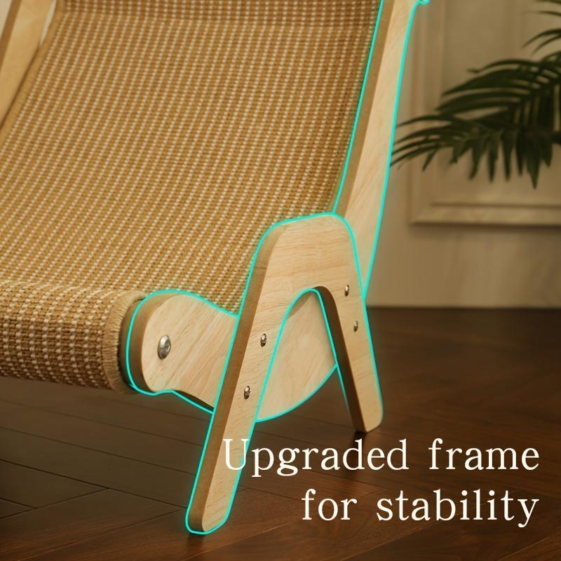 US Local 2-in-1 Cat Hammock And Scratching Post Durable Linen Rope Pet Rest Chair For All Seasons