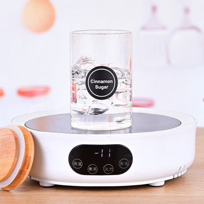 US Local 12 Pcs Round Spice Jars With Bamboo Lids And Stickers, Glass Storage Jars, Candy Jars, Coffee Jars, Salt Jars, Pepper Jars, Tea Jars