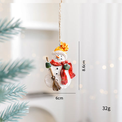 Christmas Decorations Elderly Snowman Gingerbread Man Small Pendant