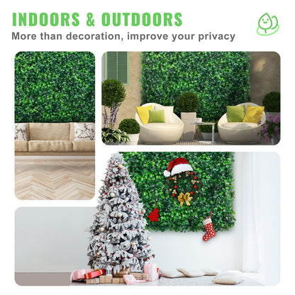 US Local VEVOR 12PCS 20x20inch Artificial Boxwood Panels,Boxwood Hedge Wall Panels,Artificial Grass Backdrop Wall ,Privacy Hedge Screen UV Protected For Outdoor Indoor Garden
