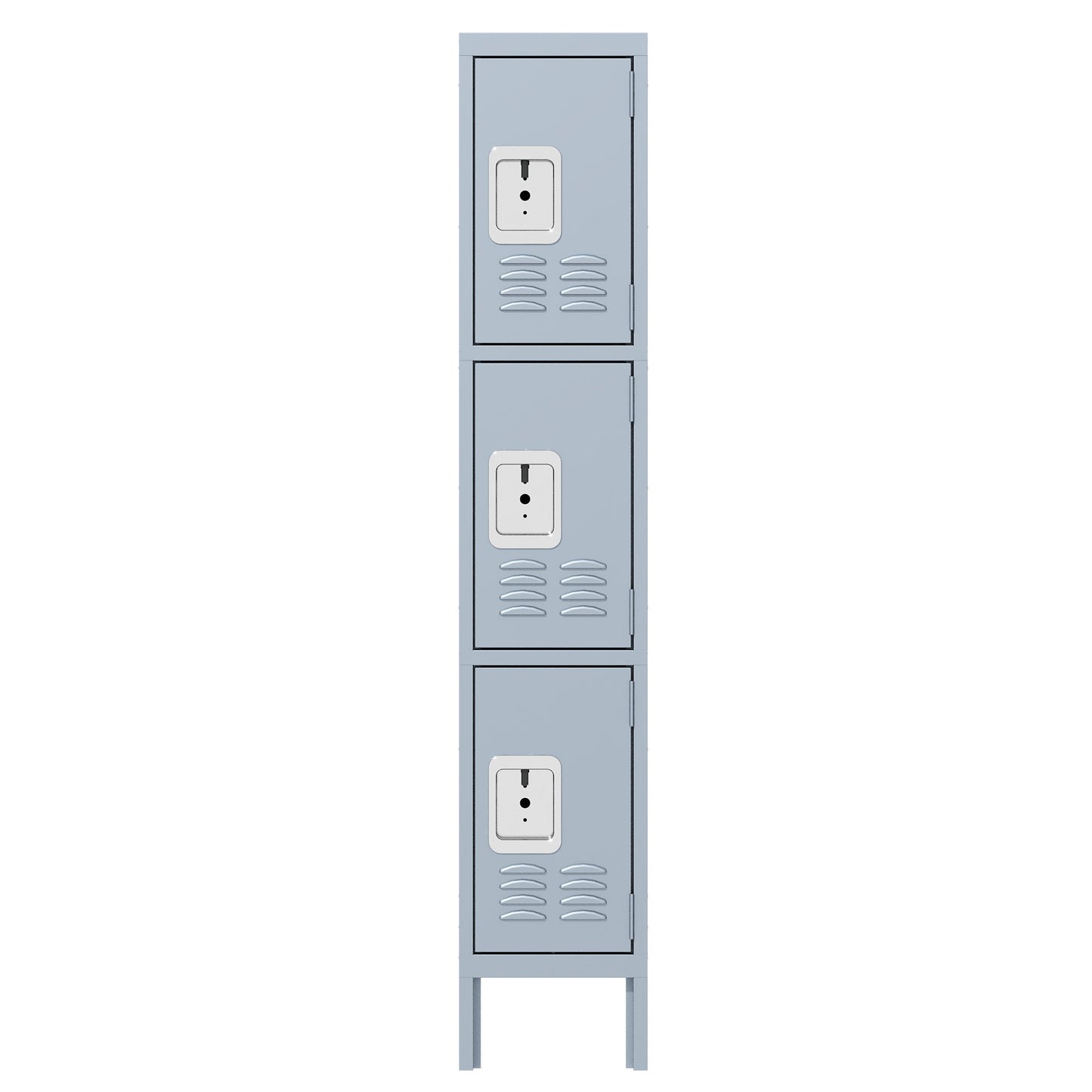 US Local Metal Lockers For Employees With 3 Door Storage Locker For Employees Gym School Home Office Garage - Assembly Required Gray