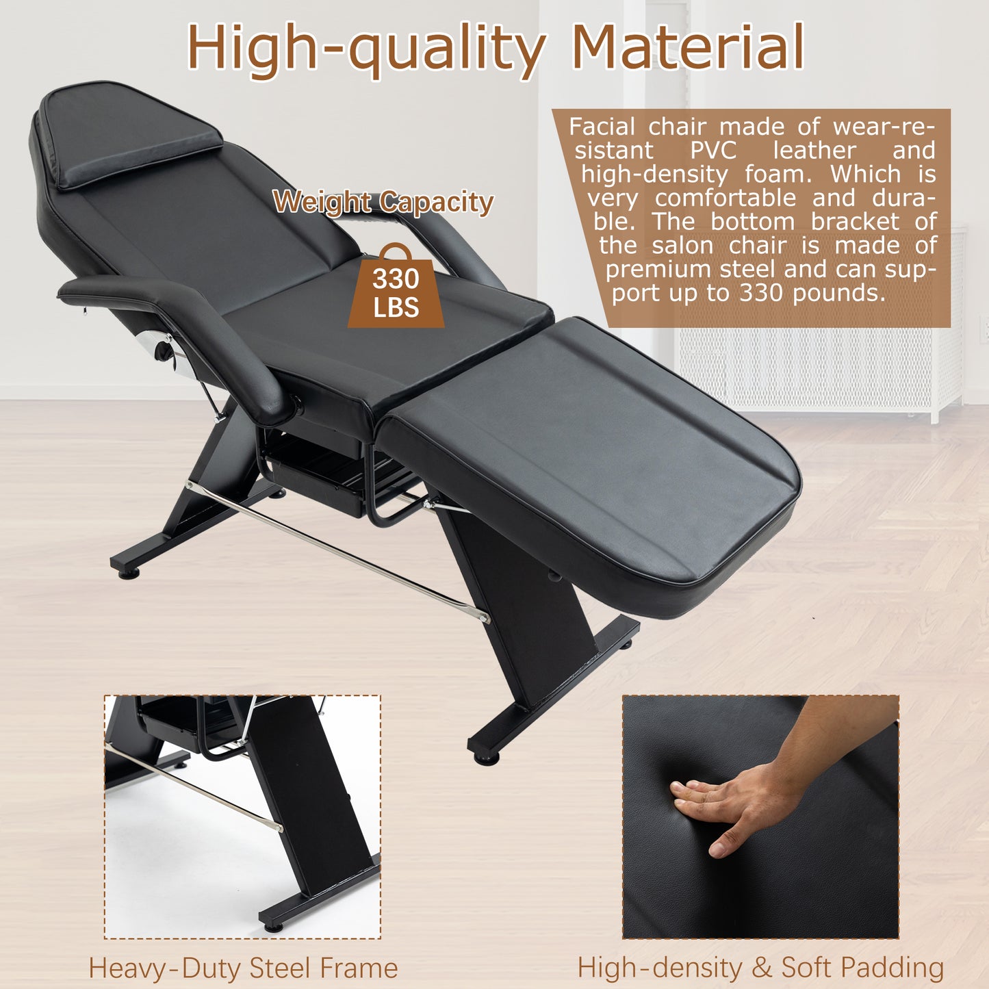 US Local Metal Massage Salon Tattoo Chair
