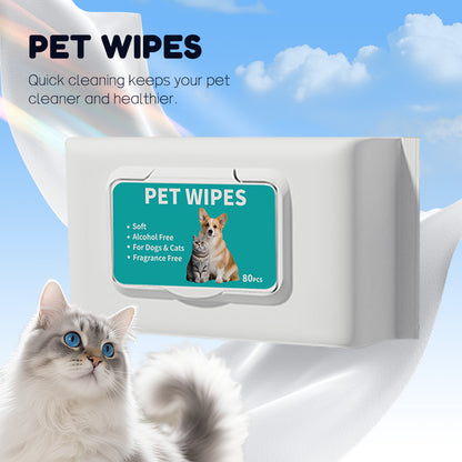 US Local Pet Wipes For Dogs,Cats-Unscented,Alcohol-Free Gentle Grooming Wipes For Paws, Body,Bum-Quick Cleaning For Fresher, Healthier Pet-100 Sheets