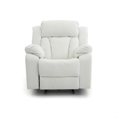 US Local Elegant White Recliner With Padded Arms
