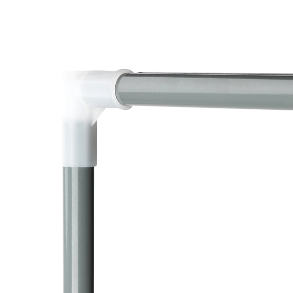 US Local Combination Type Simple Shoe Rack No Dust Cover 3 Layers 9 Pairs High Foot Shoe Rack Gray Tube