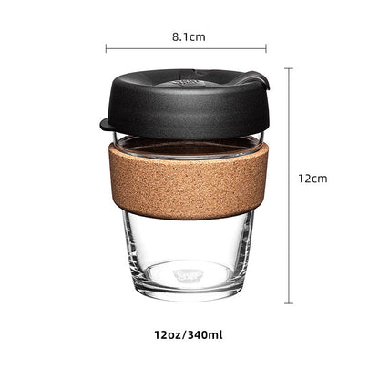 Coffee cup ins wind portable female water cup transparent glass