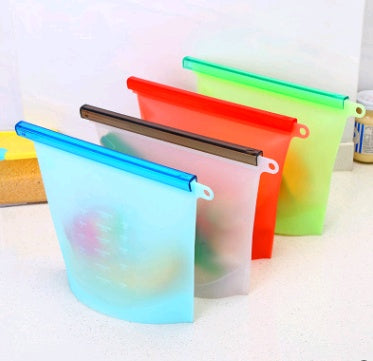 US Local Silicone fresh-keeping bag vacuum sealed bag food  storage bag refrigerator food fruit storage bag