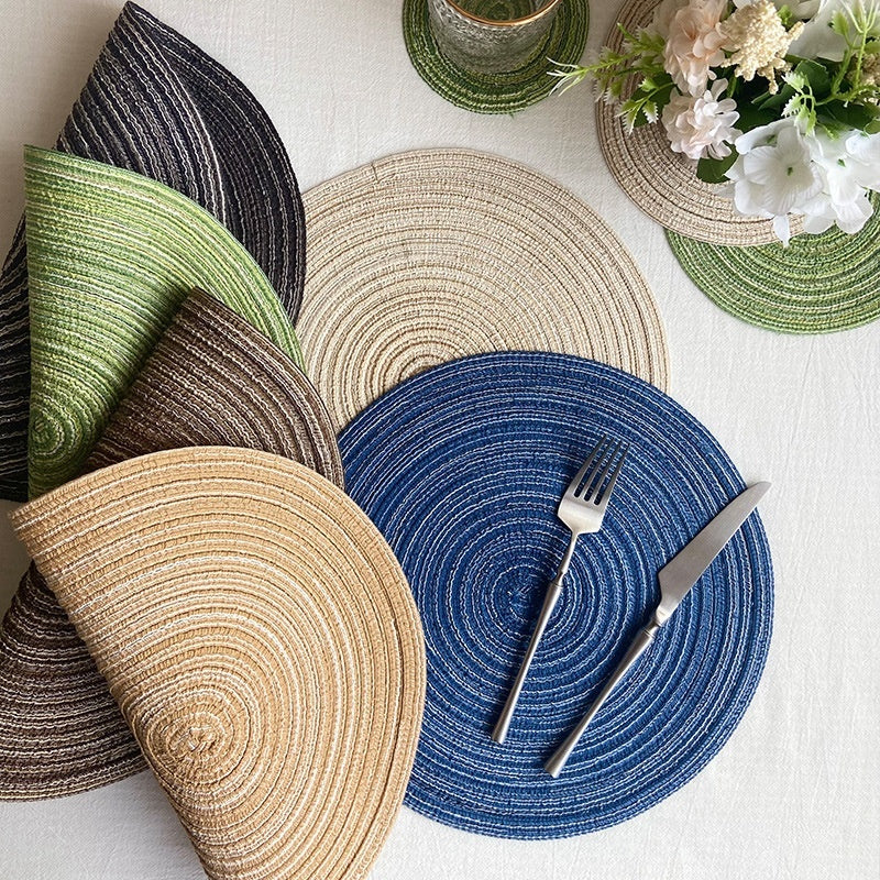 Western-style Placemat Home Placemat Coasters Heat Proof Mat