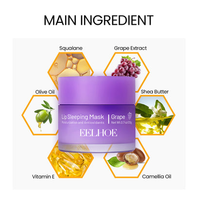 US Local EELHOE Lip Sleeping Mask Moisturizing Hydrating Gentle Exfoliating Dead Skin Plumping Full Smooth Lip Mask