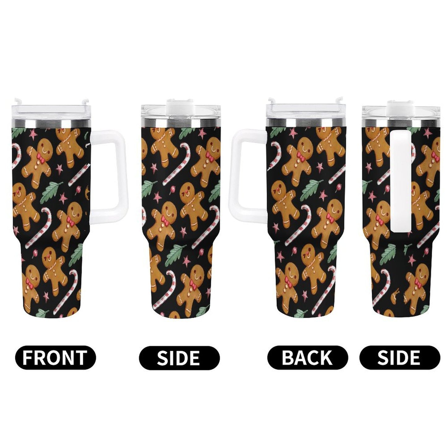 POD US Local 40oz Large Capacity Car Cup Christmas Gingerbread Man