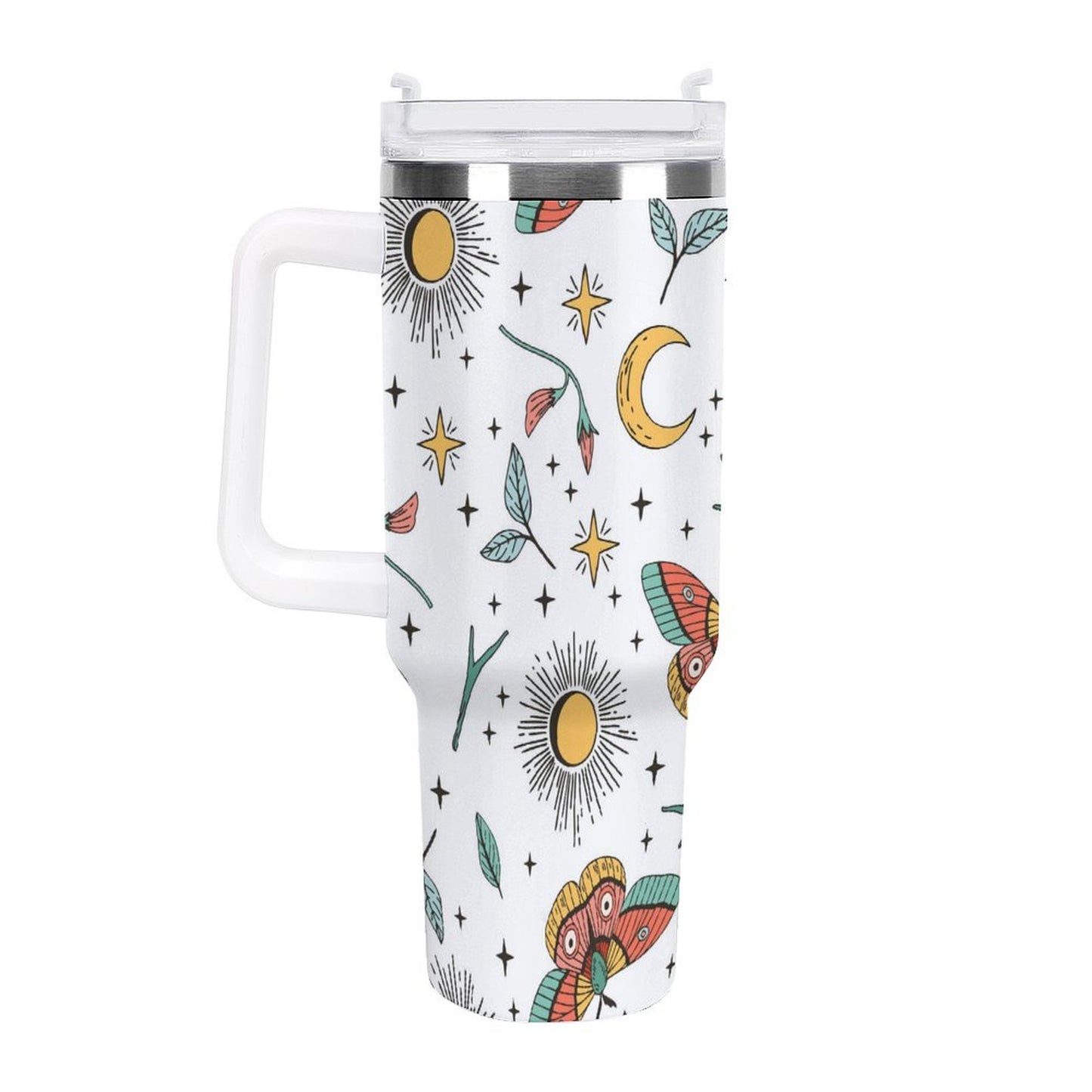 PHDT00483 POD US Local Tumbler 40oz Large Capacity Car Cup Color, Butterfly, Style